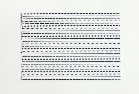Printed Felt, Black and White Felt, Geometric Felt - 91093