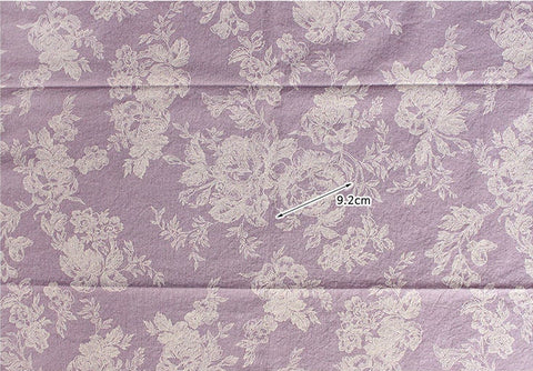 Big Roses Linen Blend Fabric, Cotton Linen, Washing Linen, Korean Fabric, Flowers Linen, 4 Colors, Vintage Look - By the Yard 45821 GJ