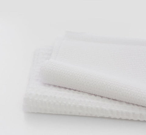 White Cotton Seersucker, Ripple Fabric, Quality Korean Fabric, Summer Fabric, Lightweight Fabric - By the Yard /26778
