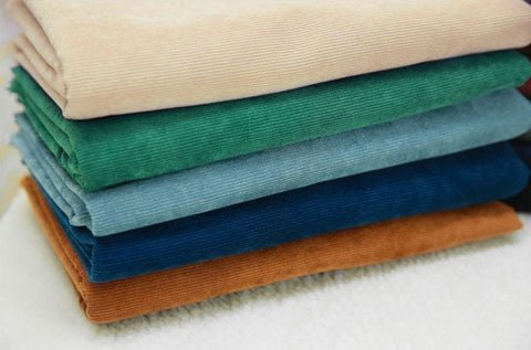 Fine Wale Cotton-Poly Blend Corduroy Wide Fabric - In 11 Colors - By the Yard / 17721