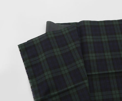 Matte Laminated Plaid Cotton Fabric - Quality Korean Fabric By the Yard / 53217