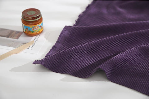 Purple Corduroy, Purple 8 Wales Cotton Corduroy, Medium Wale Cotton Corduroy, 59 inches wide, Quality Korean Fabric - By the Yard GJ 49478
