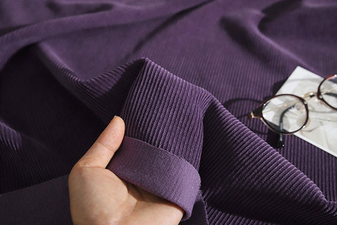 Purple Corduroy, Purple 8 Wales Cotton Corduroy, Medium Wale Cotton Corduroy, 59 inches wide, Quality Korean Fabric - By the Yard GJ 49478