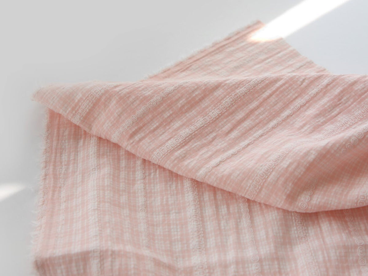 Checkered Prewashed Cotton Blend Fabric in 8 Colors Land of Oh Fabrics