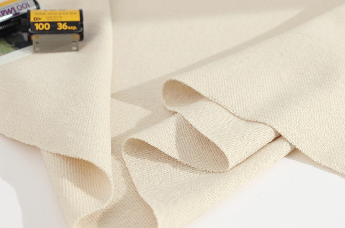 Prewashed 100 Cotton Twill Fabric In Cream Land of Oh Fabrics