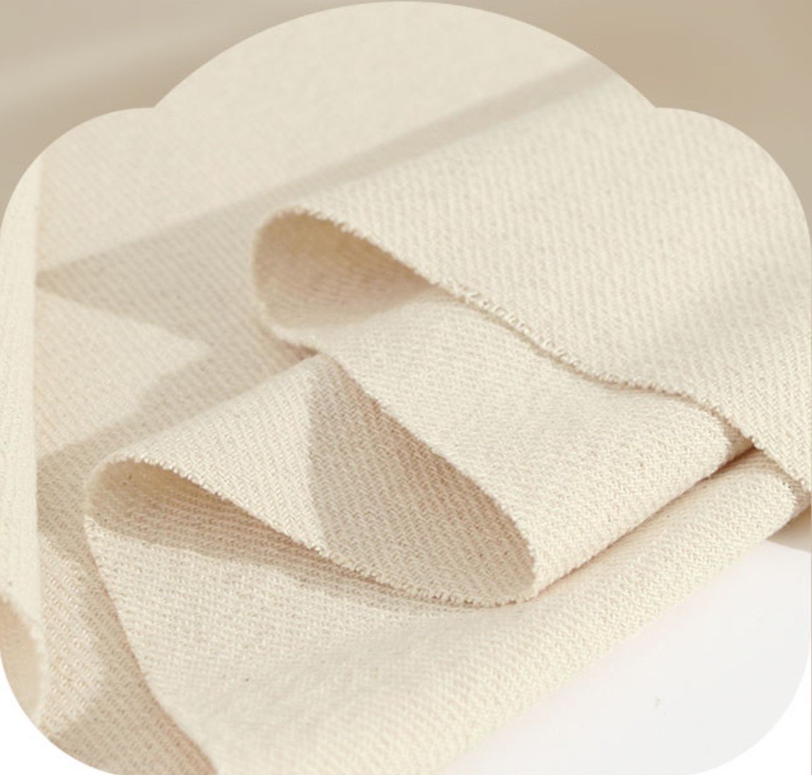 Prewashed 100 Cotton Twill Fabric In Cream Land of Oh Fabrics