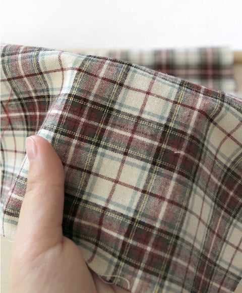 Brushed Yarn Dyed Cotton Fabric - Plaid - By the Yard 46761 58688-1