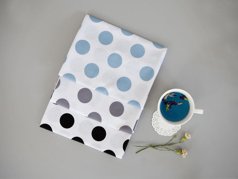 Black Dots Cotton Fabric - Large Dots - By the Yard 78959