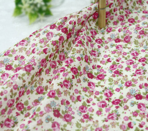 Flower Cotton Gauze Fabric, Floral Gauze - 44" Wide - Fabric By the Yard 85817 / 82439