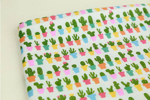 Cactus Cotton Fabric - Digital Printing - Fabric By the Yard 88442