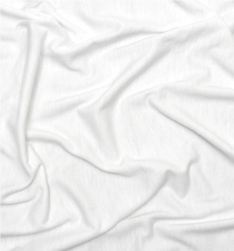 White Cotton Knit Fabric - 74 Inches Wide - By the Yard 89490 160506-1