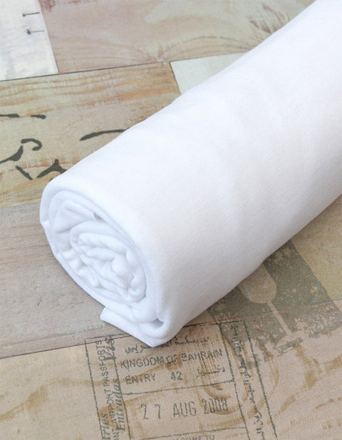 White Cotton Knit Fabric - 74 Inches Wide - By the Yard 89490 160506-1