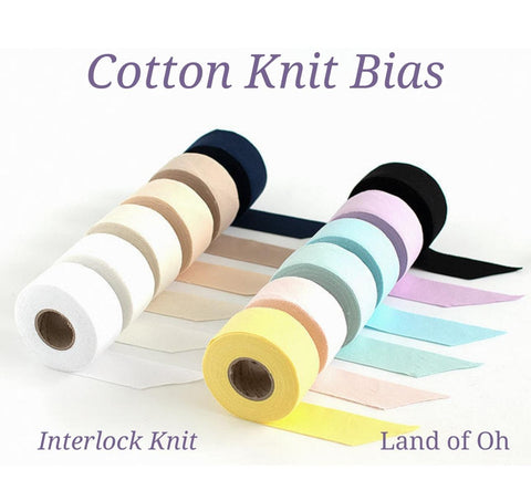 4 cm Cotton Knit Bias Tape to Finish Your Projects, 12 Colors, 7 Yards, Quality Korean Fabric, By the Roll - 65