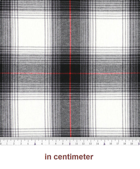 Black and White Plaid Cotton Fabric - By the Yard GJ 56378