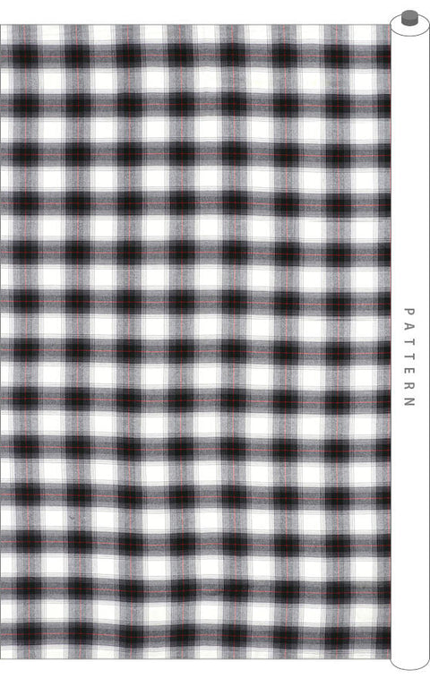 Black and White Plaid Cotton Fabric - By the Yard GJ 56378