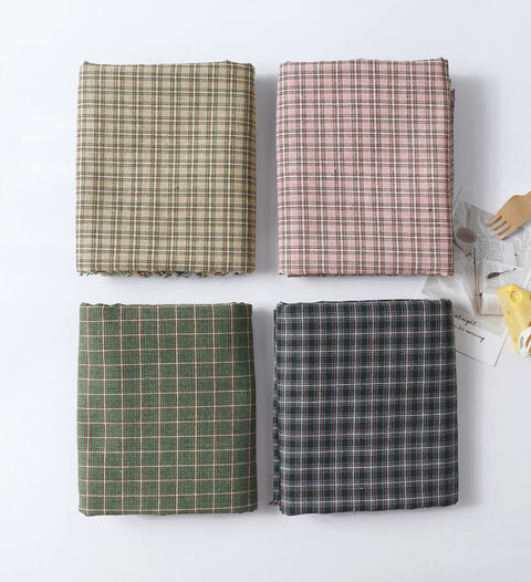 Checkered Cotton Blend Fabric, By the Yard GJ 56371
