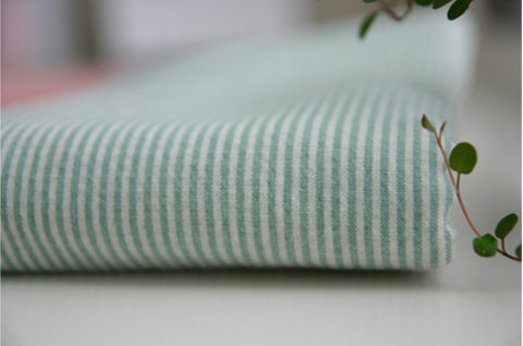 Prewashed Stripe Cotton Fabric - Olive, Indi Pink, Sky, Mint, Red or Navy - By the Yard 414400, 24569-1