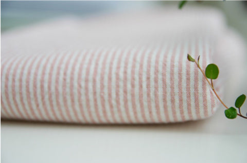 Prewashed Stripe Cotton Fabric - Olive, Indi Pink, Sky, Mint, Red or Navy - By the Yard 414400, 24569-1