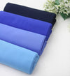 High Quality Solid Cotton Fabric - Blue Series in 4 Colors - Aqua, Royal Blue, Blue or Navy - By the Yard /34420