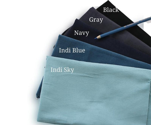 Fine Wale Cotton Corduroy - Indi Sky, Indi Blue, Gray, Navy, Black, Korean Fabric, Baby Wale Cotton Corduroy Fabric By the Yard /80357 - 210