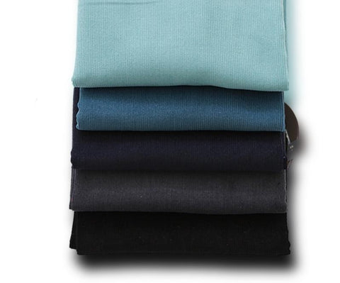 Fine Wale Cotton Corduroy - Indi Sky, Indi Blue, Gray, Navy, Black, Korean Fabric, Baby Wale Cotton Corduroy Fabric By the Yard /80357 - 210