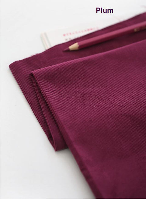 Pinwale Cotton Corduroy - Pink, Indi Pink, Red, Wine, Plum, Purple - Fine Wale Corduroy, Quality Korean Fabric By the Yard /80358