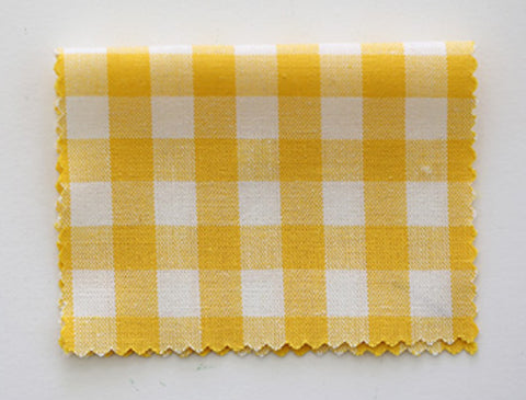 Yellow Cotton Checker Fabric, Yarn Dyed Cotton Fabric, 2 mm, 9 mm, 30 mm Checks or Solid Yellow, Quality Korean Fabric - By the Yard /78574