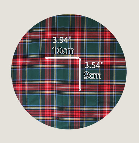 Tartan Check Christmas Fabric Red Green Navy Plaid Brushed Cotton Fabric, Prewashed - Fabric By the Yard /52289
