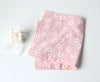 Pink Daisy Cotton Double Gauze Fabric By the Yard /53570