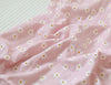 Pink Daisy Cotton Double Gauze Fabric By the Yard /53570