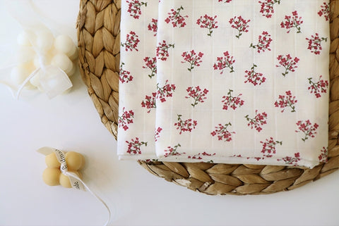 Mini Flowers Cotton Double Gauze Fabric By the Yard /53569