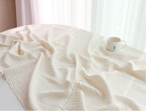 Organic Cotton Gauze Wrinkled, Triple Layers, 4 Colors, Crinkle Gauze By the Yard /26198