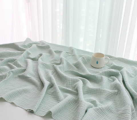 Organic Cotton Gauze Wrinkled, Triple Layers, 4 Colors, Crinkle Gauze By the Yard /26198