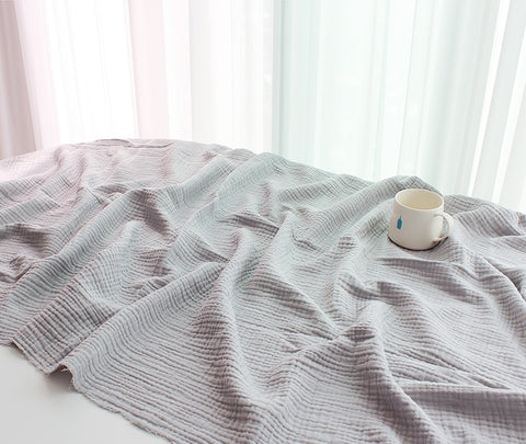 Organic Cotton Gauze Wrinkled, Triple Layers, 4 Colors, Crinkle Gauze By the Yard /26198