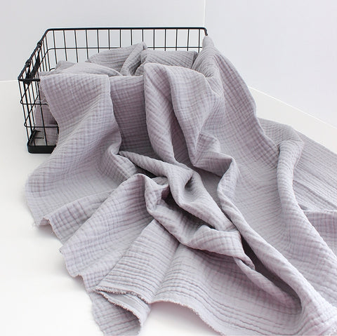 Organic Cotton Gauze Wrinkled, Triple Layers, 4 Colors, Crinkle Gauze By the Yard /26198