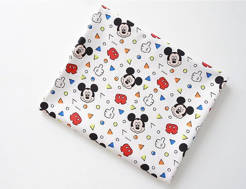Offical License Disney Mickey Mouse Cotton Fabric, Digital Printing - Fabric By the Yard /56750