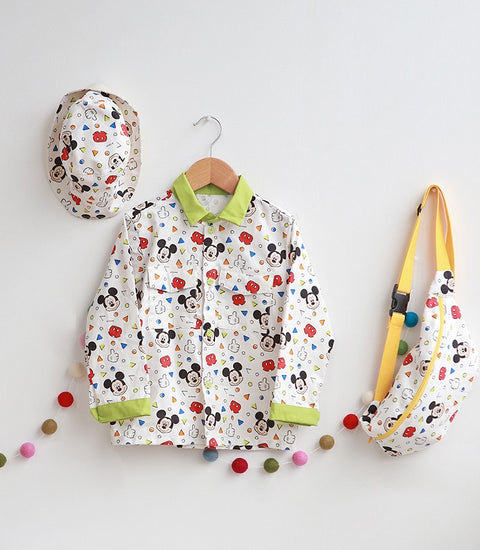 Offical License Disney Mickey Mouse Cotton Fabric, Digital Printing - Fabric By the Yard /56750