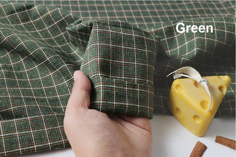 Checkered Cotton Blend Fabric, By the Yard GJ 56371