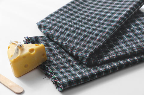 Checkered Cotton Blend Fabric, By the Yard GJ 56371