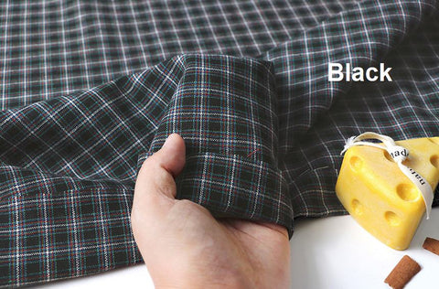 Checkered Cotton Blend Fabric, By the Yard GJ 56371