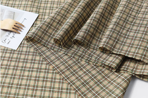 Checkered Cotton Blend Fabric, By the Yard GJ 56371