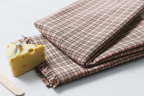 Checkered Cotton Blend Fabric, By the Yard GJ 56371