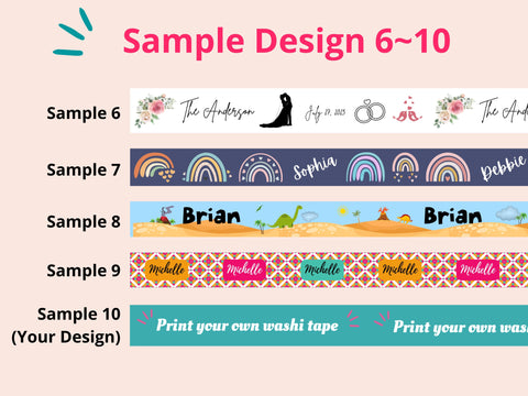 Custom Washi Tape, Personalized Masking Tape, Paper Tape