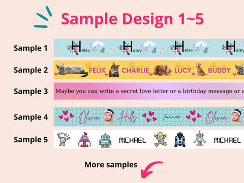 Custom Washi Tape, Personalized Masking Tape, Paper Tape