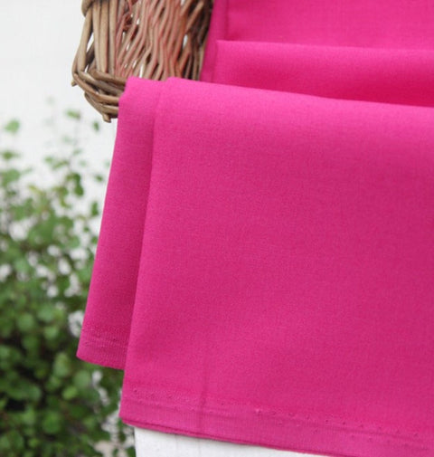 High Quality Solid Cotton Fabric - Light Pink, Pink, Hot Pink, Red or Wine - By the Yard /34422