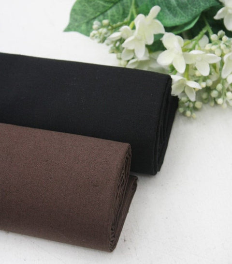 High Quality Solid Cotton Fabric - Brown or Black - By the Yard /34418