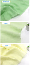 Wrinkled Cotton Gauze, Crinkle Gauze, Yoryu Gauze - White, Peach, Lemon, Apple Green or Melon- 55" Wide - By the Yard 88010