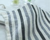 Gray Stripes Cotton Fabric, Washing Cotton, Yarn Dyed Cotton - By the Yard 92263