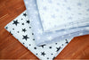 Stars Laminated Cotton Fabric, Laminated Oxford Fabric - White Stars on Gray - By the Yard (43 x 36") 93369