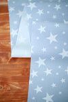 Stars Laminated Cotton Fabric, Laminated Oxford Fabric - White Stars on Gray - By the Yard (43 x 36") 93369